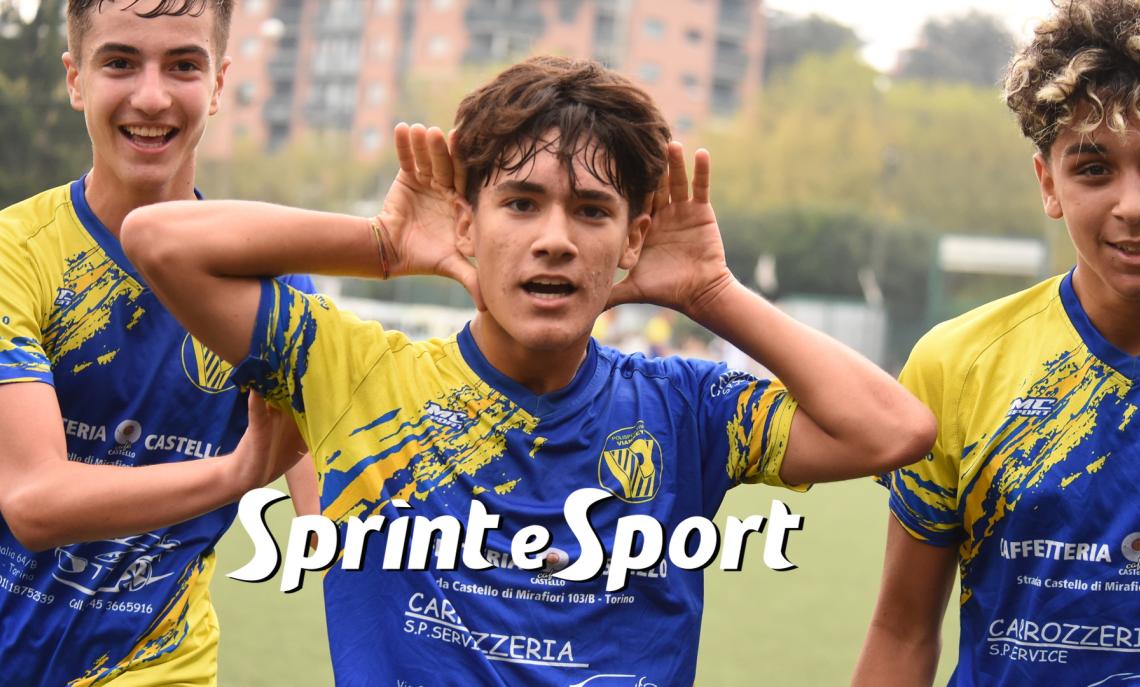 UNDER 15 PROVINCIALI TORINO GIRONE A BACIGALUPO VIANNEY 1-4 : L'esultanza di Alessandro Messina (foto Cassarà)