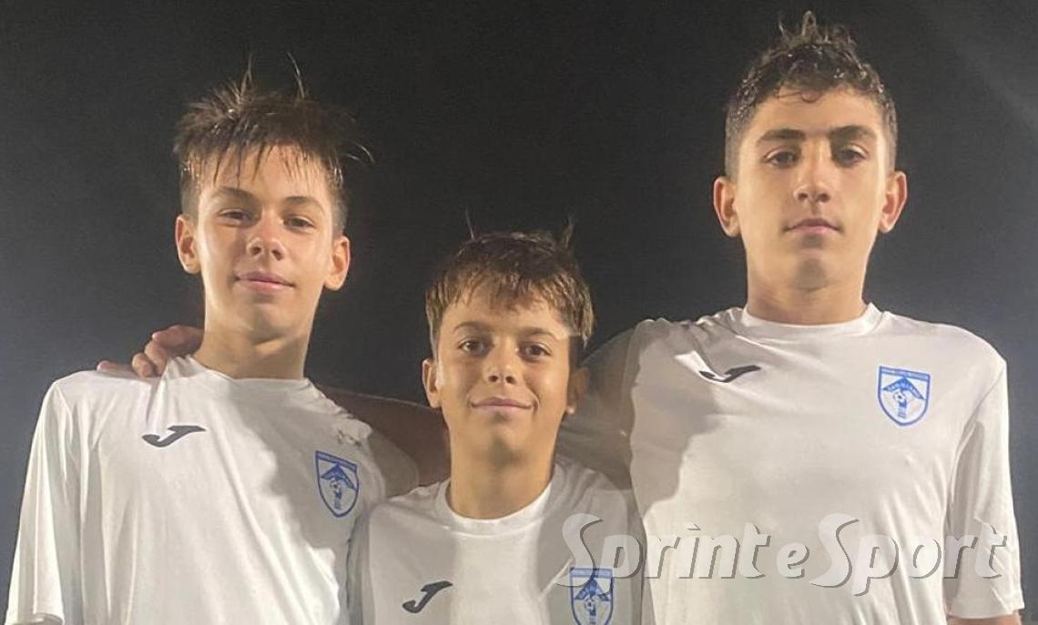 Leonardo Liuzzi, Mirko Fileccia e Alberto Pullano; FRECCIA AZZURRA UNDER 14