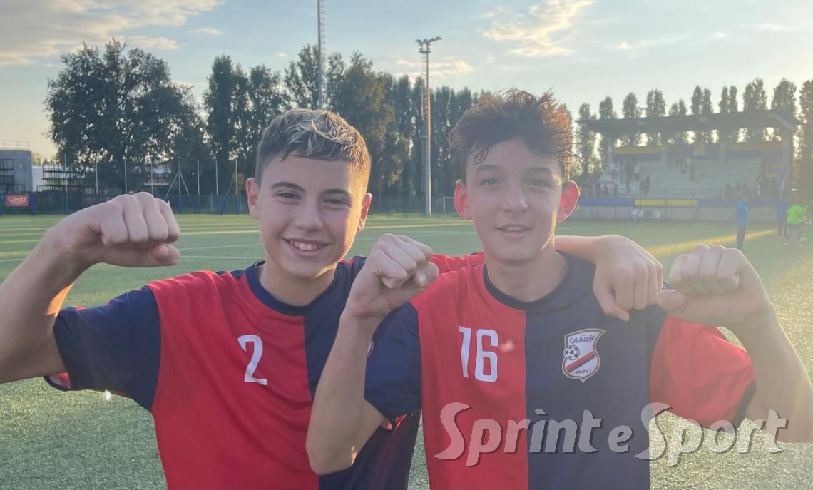 ACC. CALVAIRATE UNDER 14 - Carini e Paparella, autori dei due gol vittoria