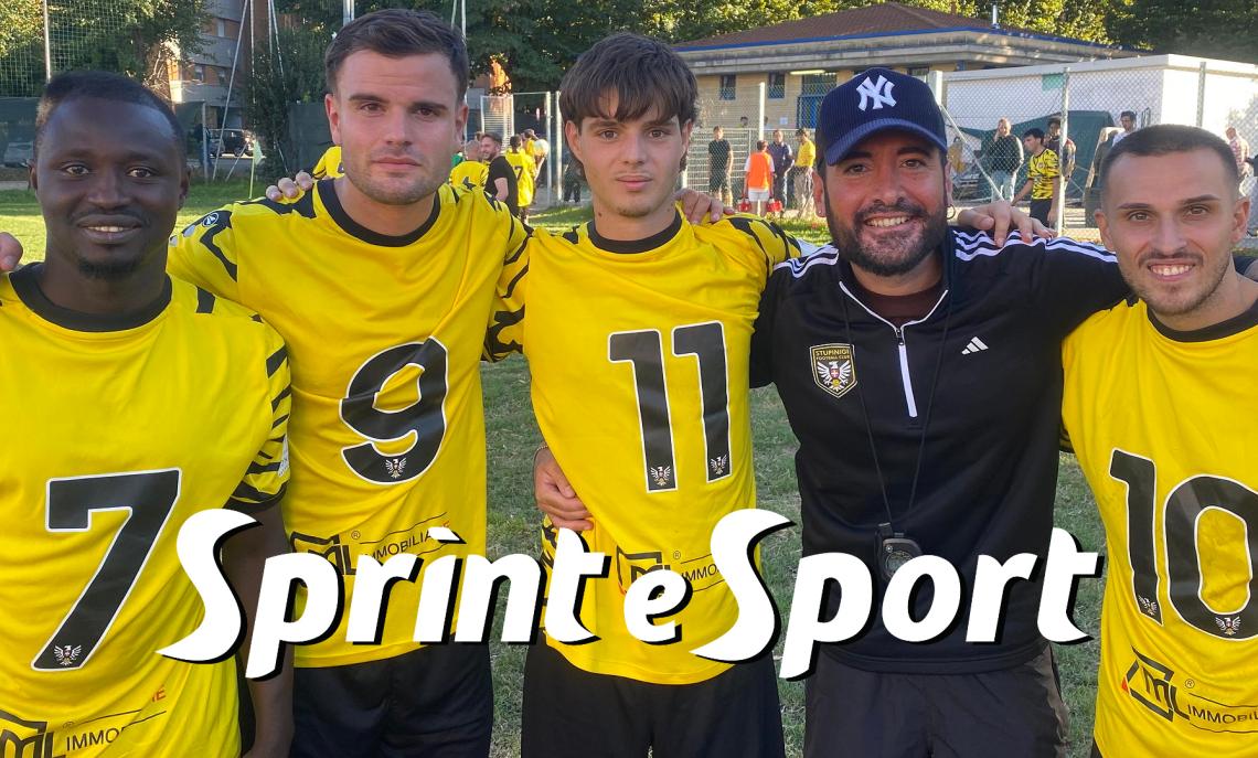 Terza Categoria Torino Piemonte Stupinigi FC-Accademia Beiborg, i marcatori col tecnico- Mamadou Bangourà, Andrea Aiassa, Gabriele De Iaco e Micheal Ostorero