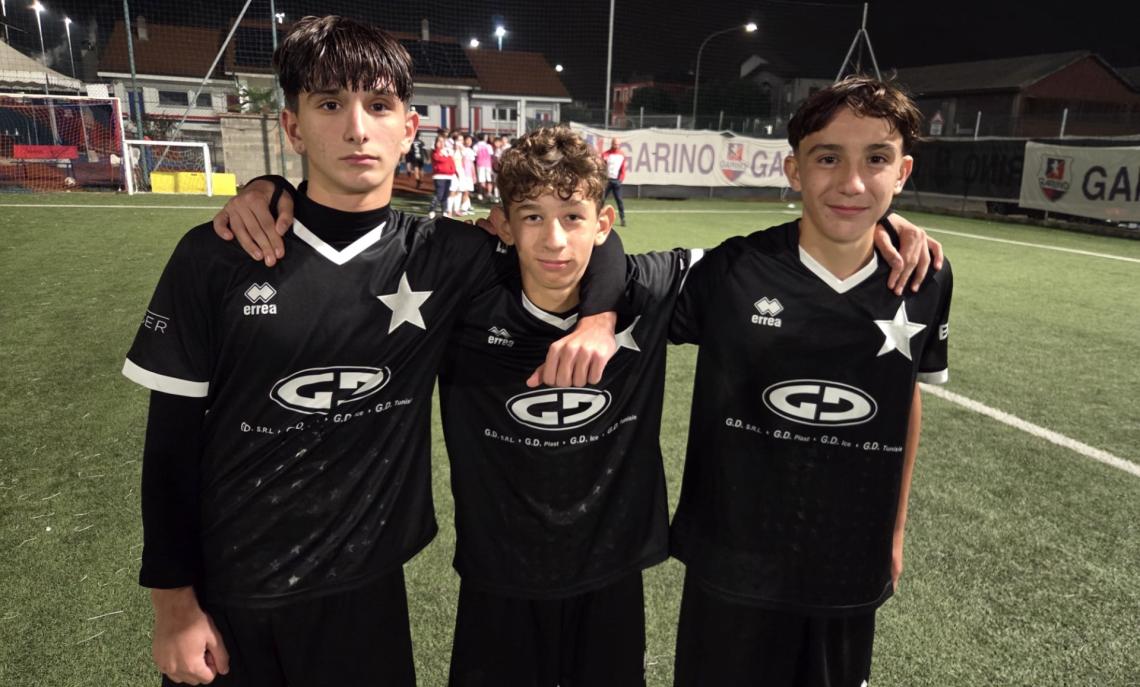 Regionali Piemonte Under 15 Girone E, Garino-Accademia Casale 1-3, i migliori: (da sinistra) Amarildo Lepuri, Mattia Gentile e Pietro Serradori