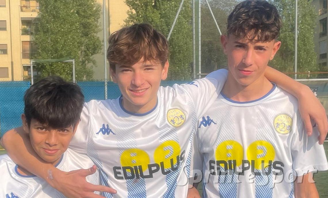 Andrea Segu, Andrea Galasso e Matteo Mennuto; BAGGIO UNDER 14