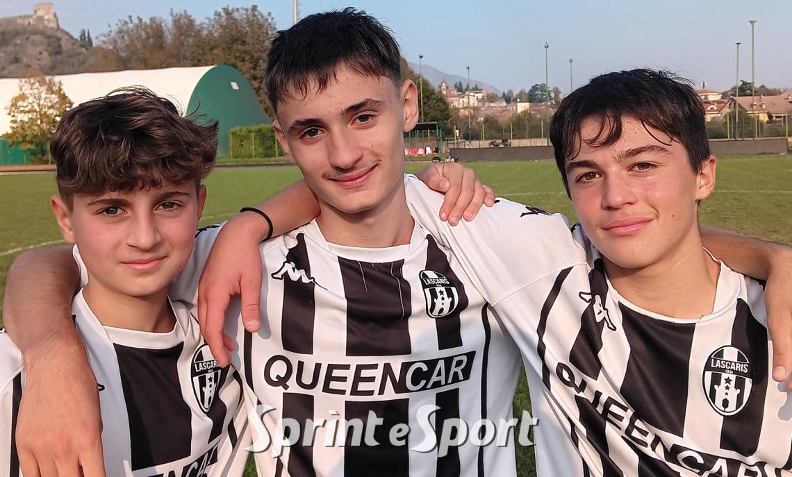 Under 15 Torino Provinciali Aviglianese-Academy Lascaris 1-3: i tre marcatori bianconeri Lorenzo Calcagnile, Emanuele Tempesta e Massimiliano Spada