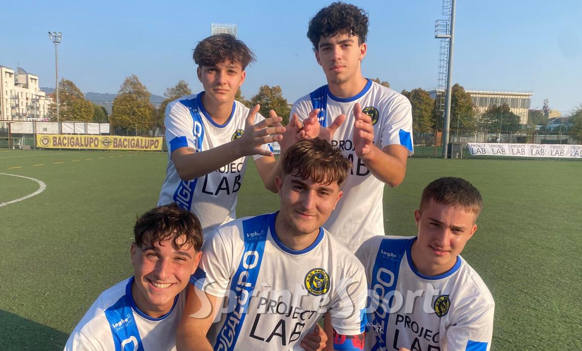 Under 19 Piemonte Torino, Accademia Bacigalupo-Resistenza Granata 4-1, in foto: Mattia Stivala, Saimon Dedaj, Denis Dedaj, Emanuele Dattolo e Edoardo Guazzone