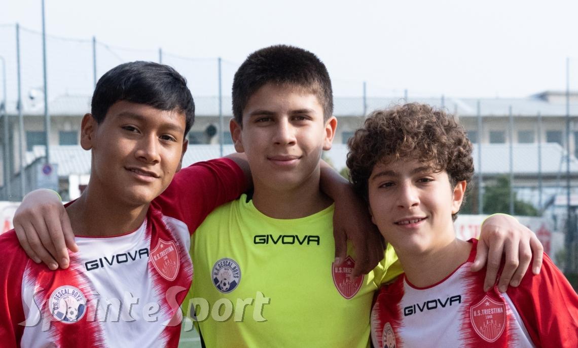 UNDER 15 TRIESTINA • Diego Espinoza, Diego Jori e Luca Mariani