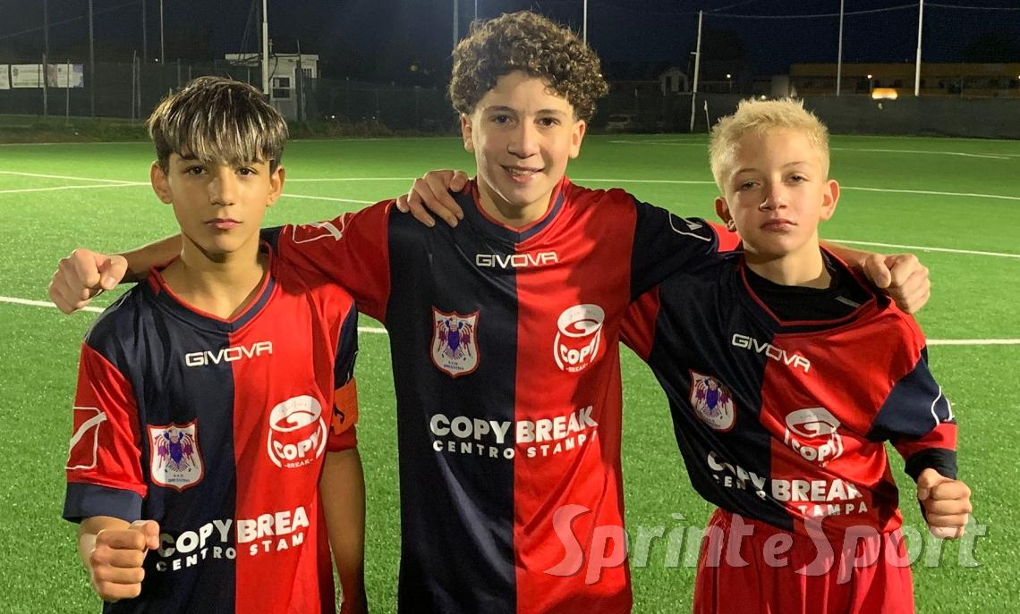 Lorenzo De Lucia, Andrea Grasso, Davide Lomabrdo Druentina-Chivasso 3-1 Torino Under 15