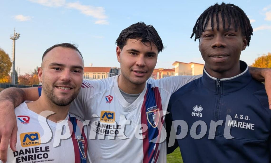 PRIMA CATEGORIA PIEMONTE PIAZZA MARENE MARCELLO PENNA, MARCO GIOVANNELLI E LAMIN SENNAH