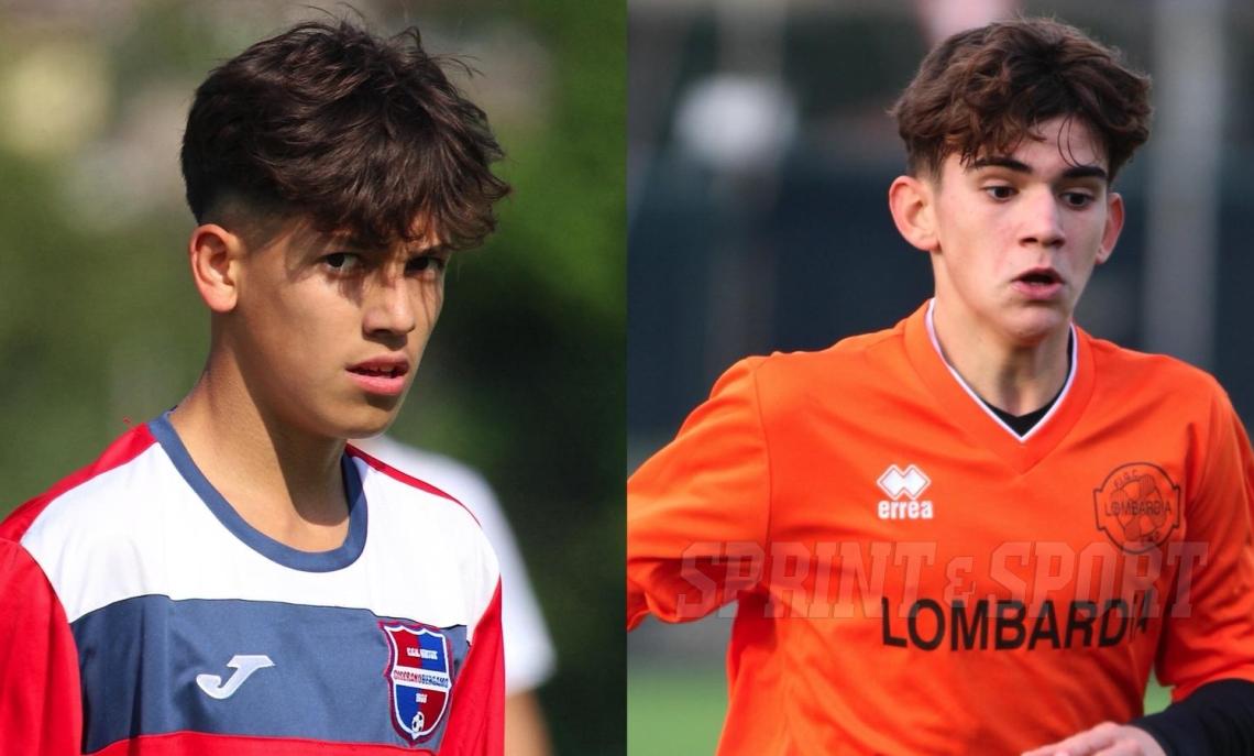 Ferrel della Virtus Ciserano Bergamo e Piacentini dell'Fc Voluntas