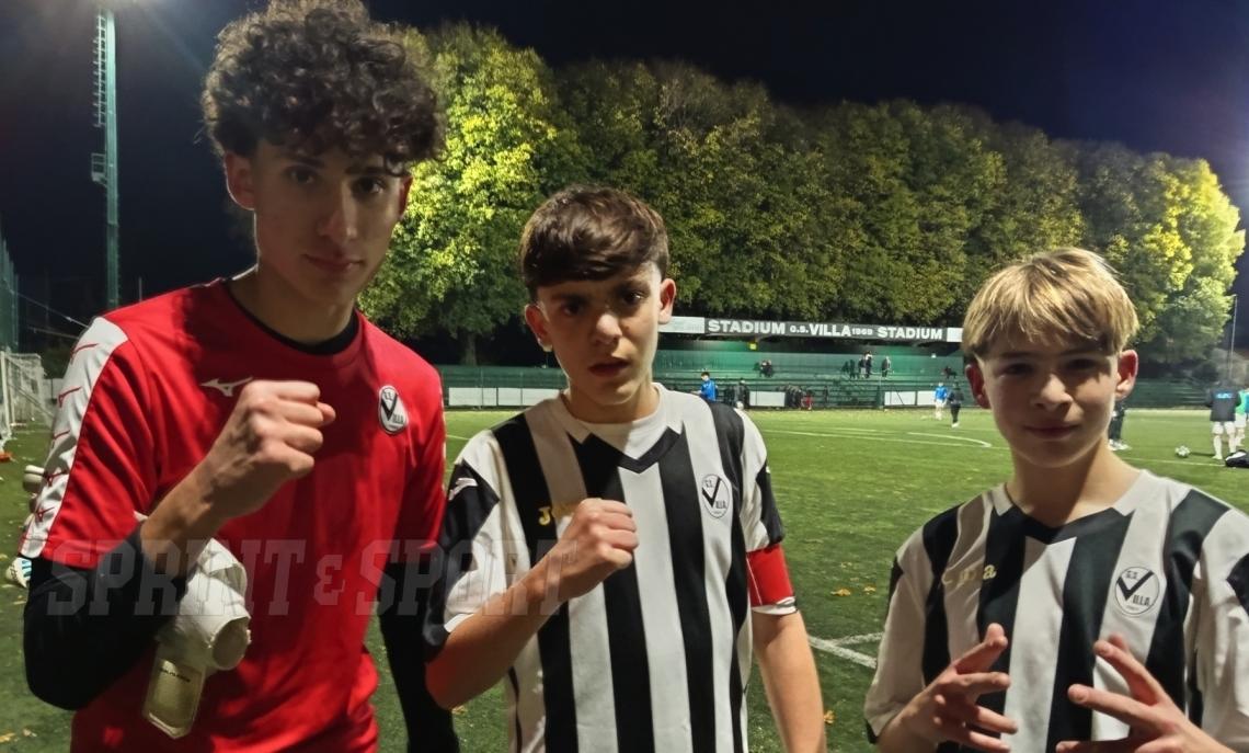 UNDER 15 VILLA • Davide Mondini, Francesco Pugliese e Nicolas Di Stefano