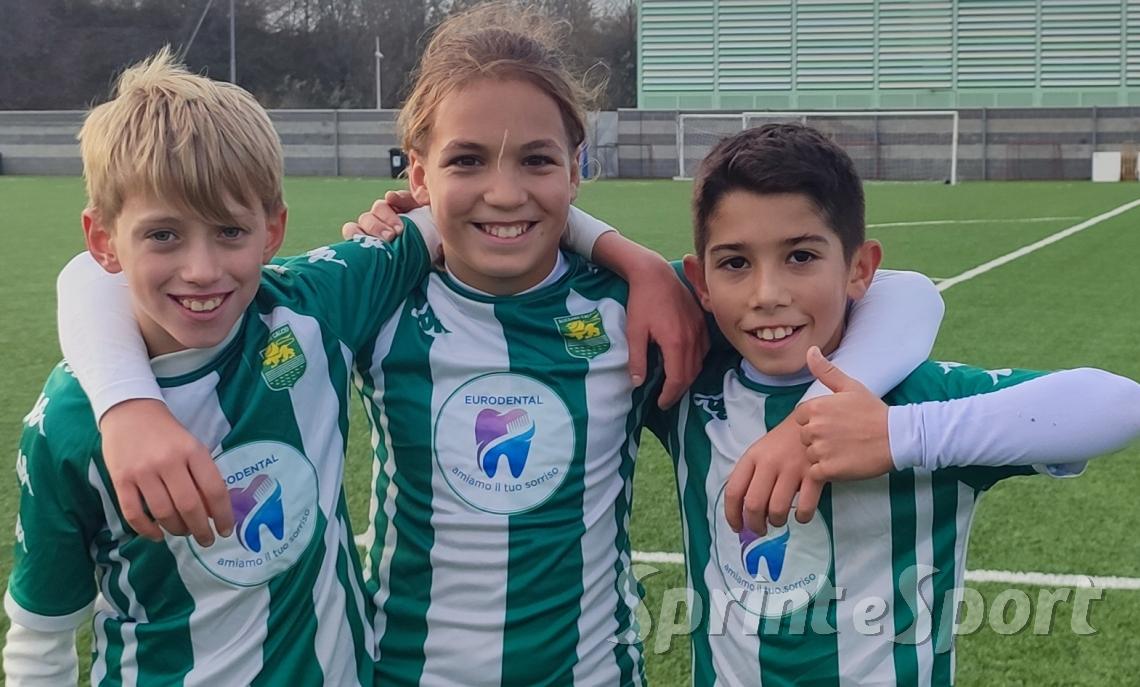 ROZZANO PULCINI | Andrei Marcoci, Samuel Colonna e Sebastiano Vezzana per la vittoria del Rozzano.