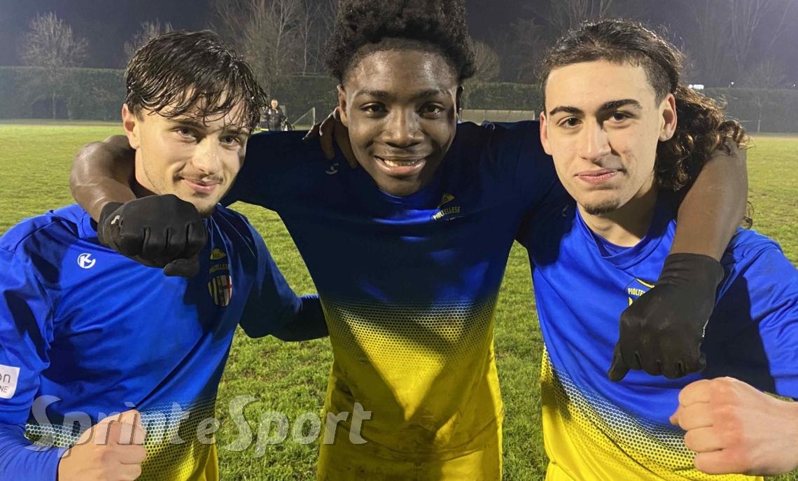Mattia Favale, Lamine Bamba e Andrea Benedetto •PIOLTELLESE UNDER 19