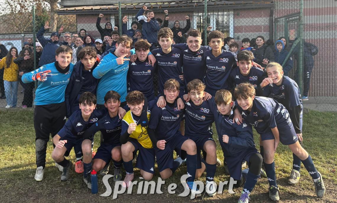 Provinciali Under 14 Pinerolo, GO Grugliasco BSR Grugliasco: la squadra festeggia il derby con i tifosi
