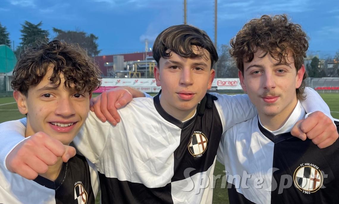 MILANESE UNDER 16 • Testa, Pellegrini e Sommaiuolo, protagonisti nella vittoria contro il Cinisello