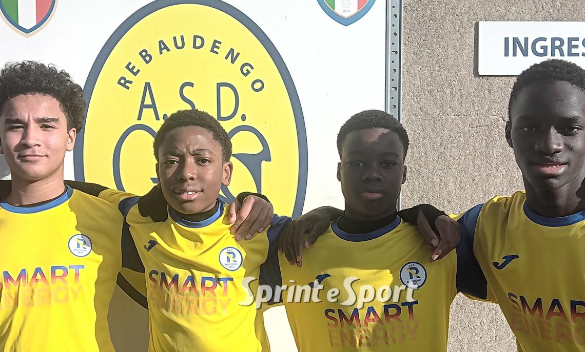 Under 14 Provinciali Torino Rebaudengo-Mappanese 4-0: i milgiori in campo Reda Zouadi, Jordan Kanu, Destiny Okaeben e Dame Fall