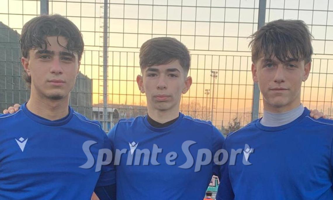 Rappresentativa Piemonte VDA Under 17 • I protagonisti del raduno  Pomero (Volpiano); Perardi (Lucento) e Mele (Pro Eureka).