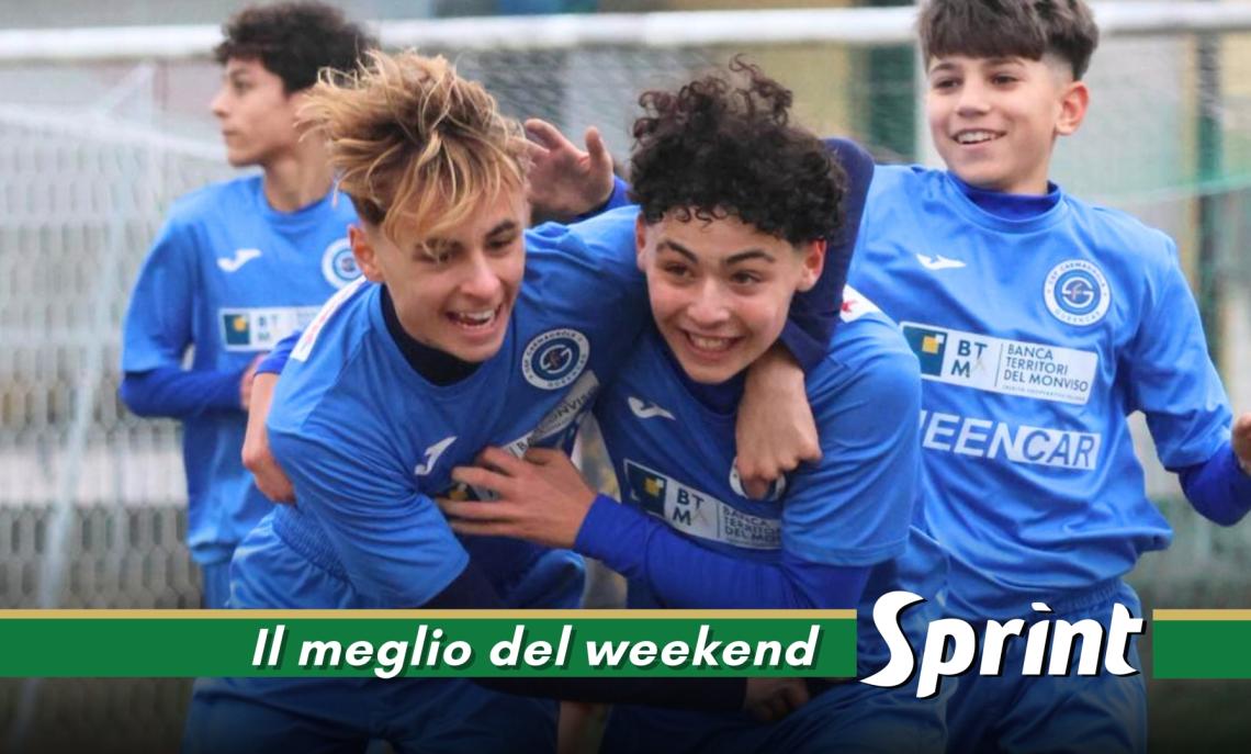 Under 14 Provinciali Torino, Girone D: l'esultanza del Carmagnola (foto Olivia Rigazzi)
