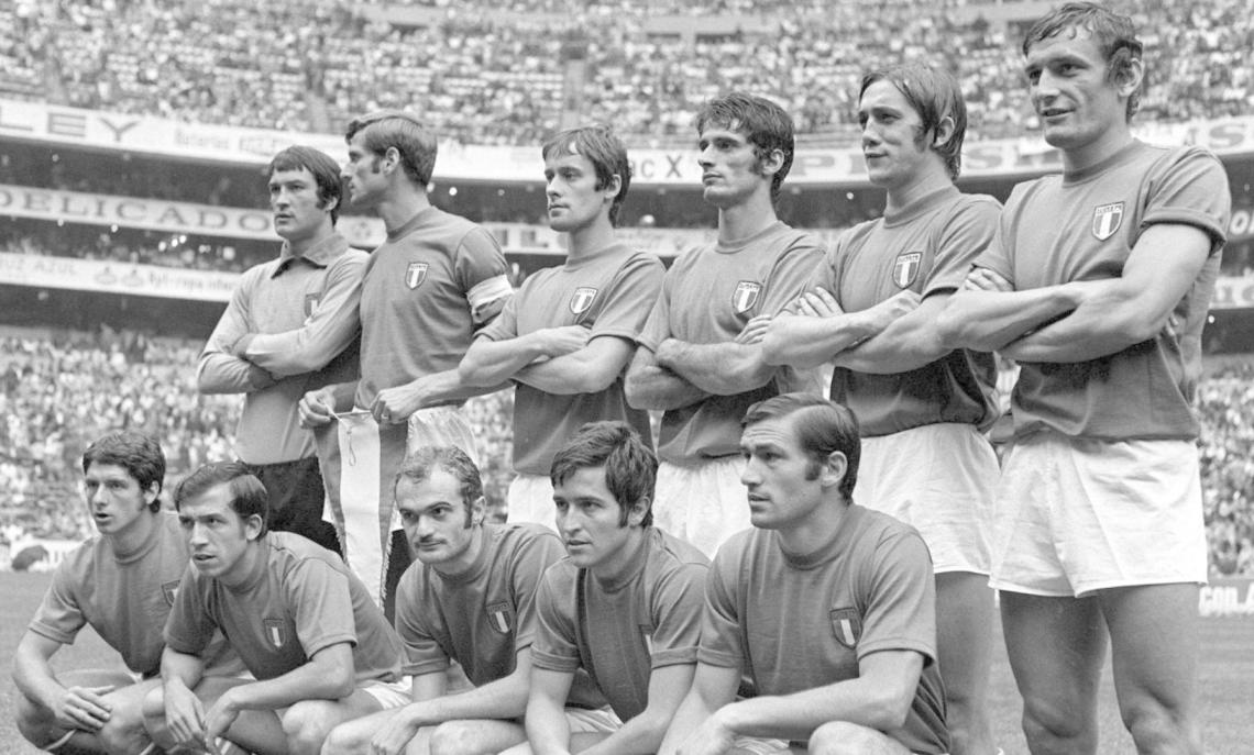 La formazione dell'Italia nella semifinale del Mondiale 1970