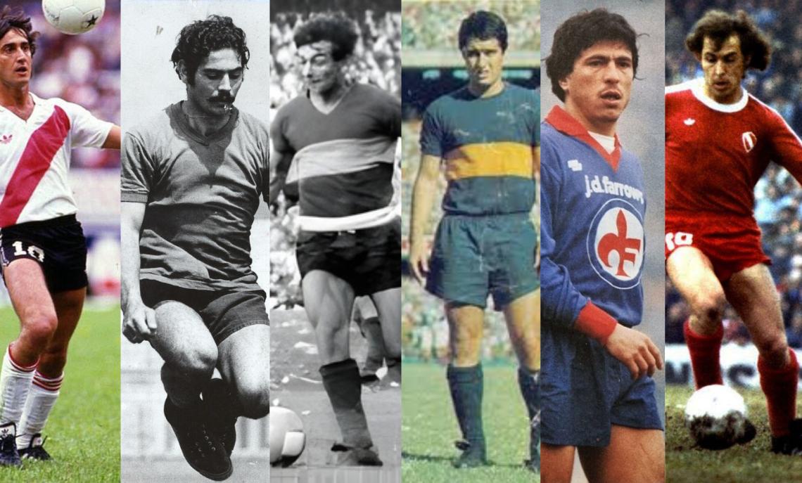 Da sinistra a destra: Alonso, Rivelino, Pianetti, Clemente, Passarella, Bochini