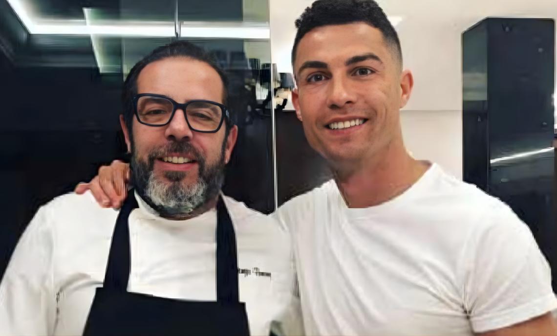 Giorgio Barone con Cristiano Ronaldo