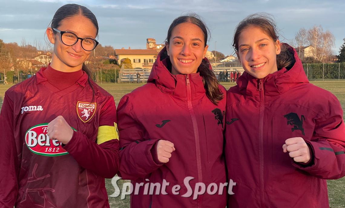 NAZIONALI UNDER 15 FEMMINILE: Ivrea Women - Torino 3-10, in foto Martina Romano, Ginevra Coppola e Aurora Panzeca