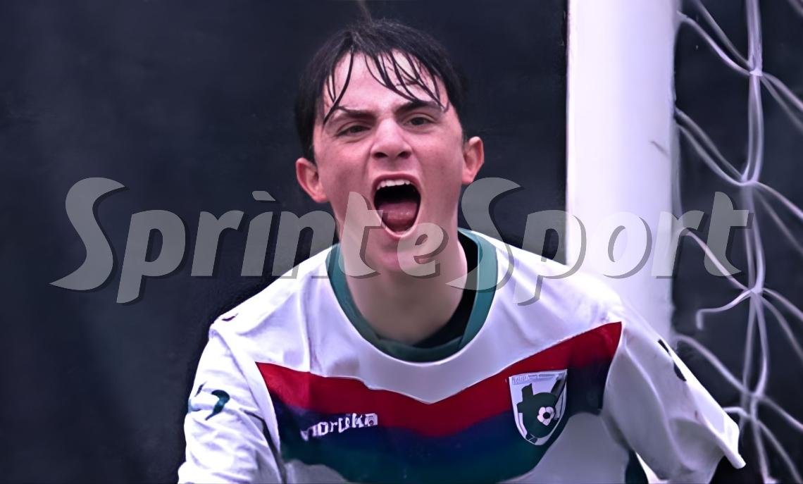 Regionali Piemonte Under 14 Cit Turin-Capriatese 4-1 &bull; L'esultanza di Matteo Salvi (foto Luigi Bardella) 