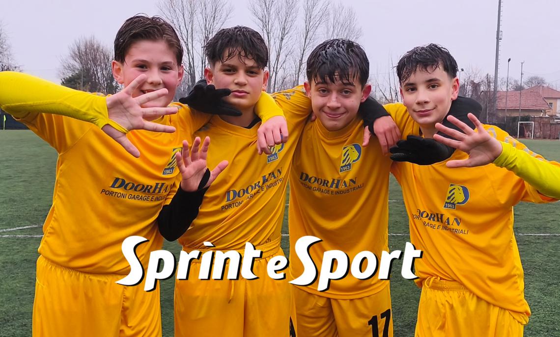 Under 14 Provinciali Torino, Girone A: Paradiso-Druentina 5-1, gli autori dei gol Lorenzo Rinaldi, Andrea Gjoka, Riccardo Montera e Edoardo Bonanno