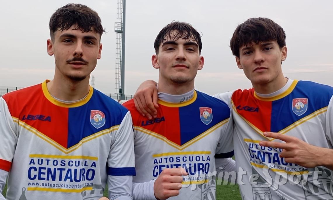 UNDER 19 NAZIONALE CASATESE MERATE &bull;Marco Mozzanica, Alessio Infrano ed Elias Alikaj fanno volare la Casatese Merate