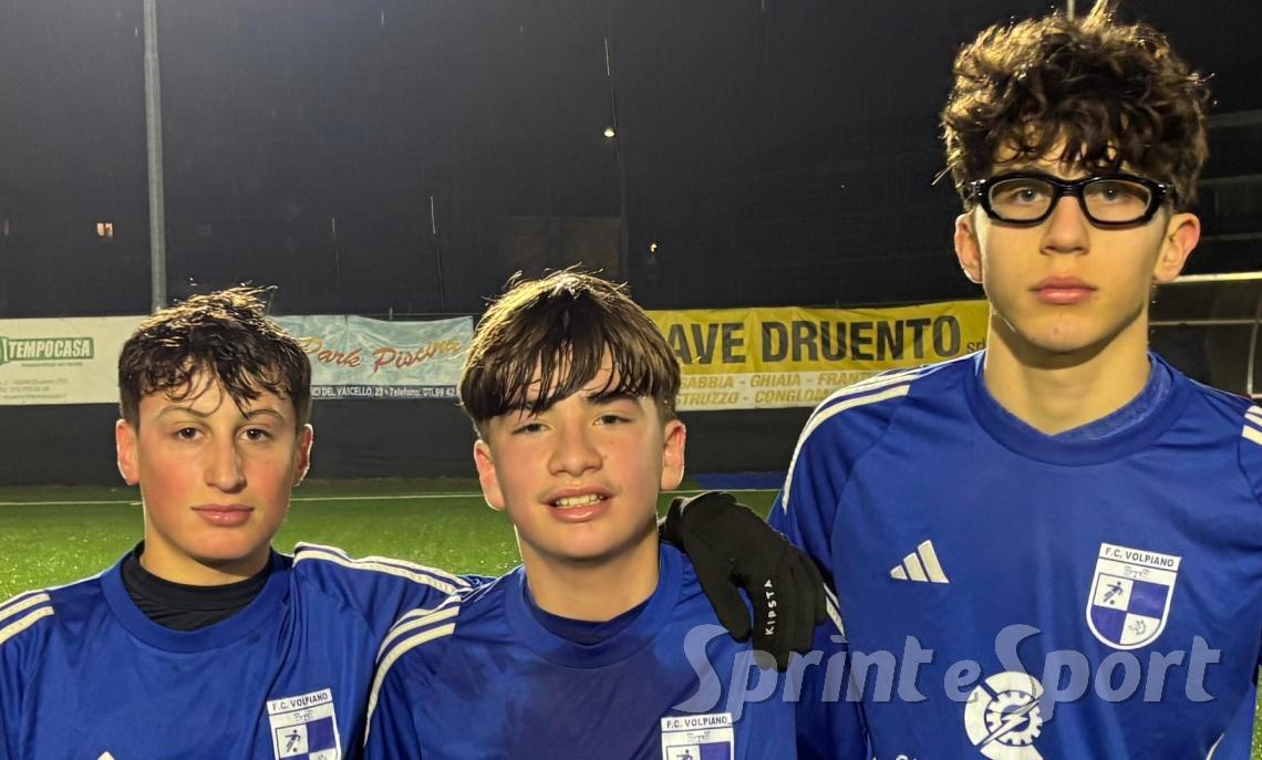Andrea Mattioda, Robert Shquti e Federico Tessarin Druentina-FC Volpiano 0-0 Torino Under 15 Girone C