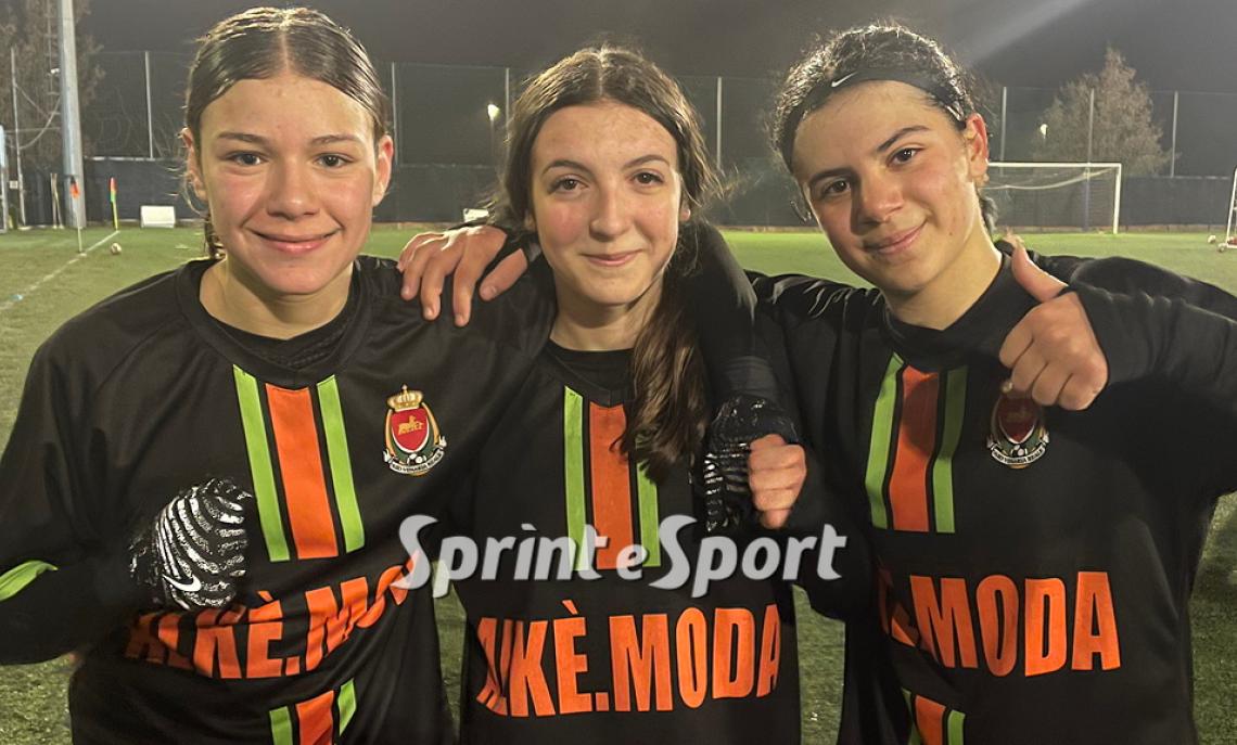 UNDER 15 FEMMINILE: Venaria - Entella 2-0, in foto Sara Granato, Gaia Vaccaro e Chiara Lisci