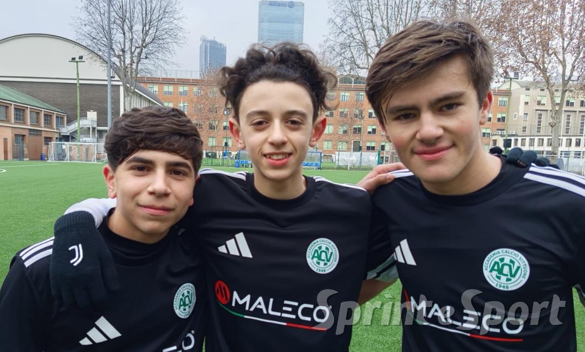 UNDER 15 ACCADEMIA VITTUONE &bull; Evangelista Dell'Aquila, Michele Polizzotto e Kevin Meshkurti