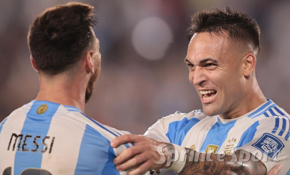 Lionel Messi e Lautaro Martinez