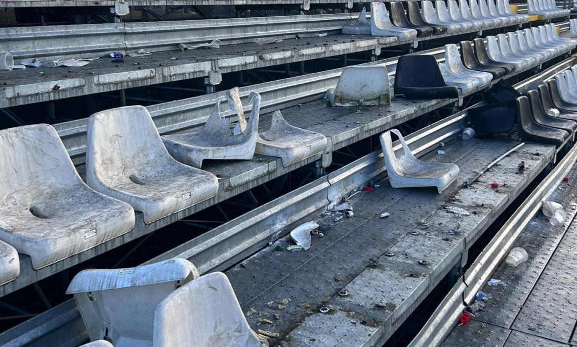 ALESSANDRIA-CUNEO OLMO COPPA ECCELLENZA - STADIO SILVIO PIOLA SEGGIOLINI DIVELTI