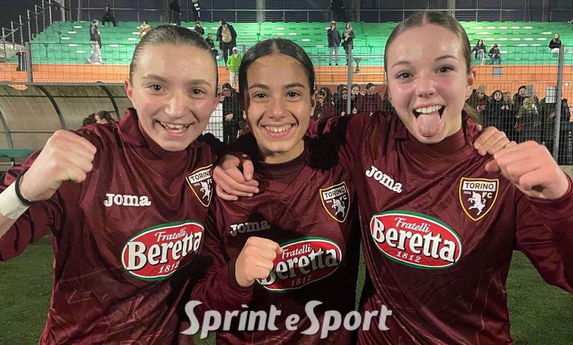 UNDER 15 FEMMINILE: Venaria - Torino 2-3, in foto Gaia Giansante, Ginevra Coppola e Iris Olimpia Pezzano