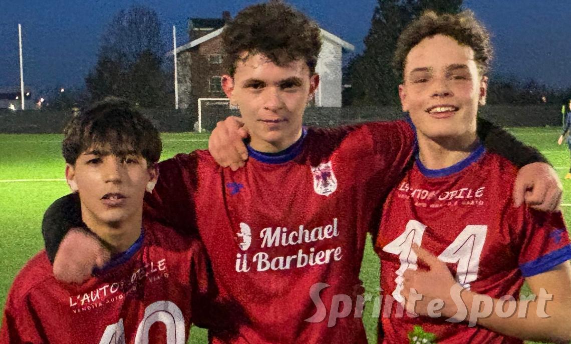 Lorenzo De Lucia, Michele Ferrandino e Samuel Scarfone Druentina-Rebaudengo 3-2 Under 15 Torino