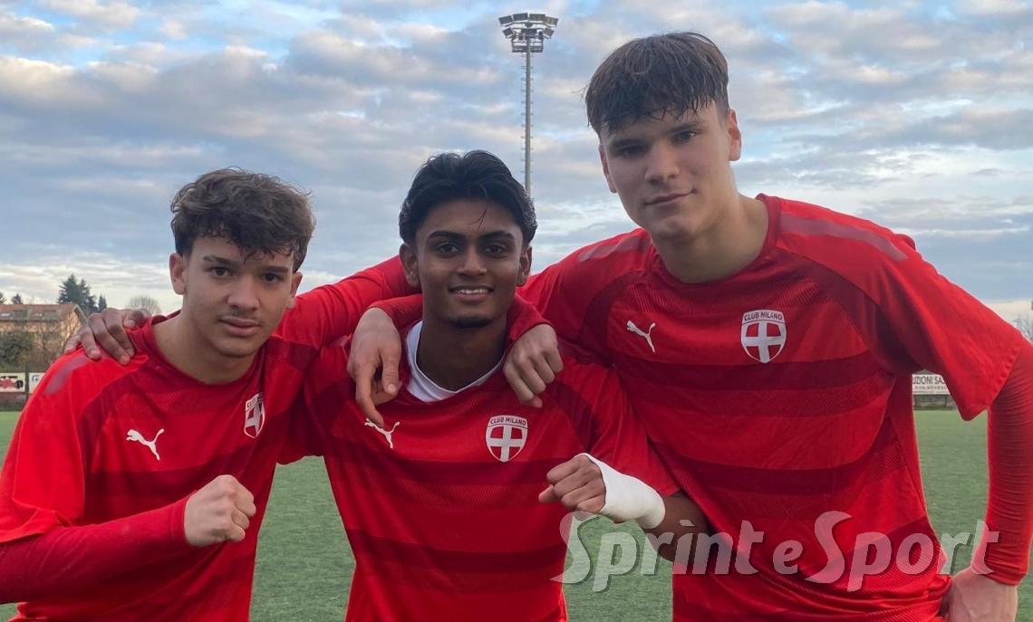 UNDER 19 NAZIONALE CLUB MILANO &bull; Matteo Mollica, Yosita Eduksor&igrave;oriyage e Francesco Cerutti, a segno nella vittoria esterna del Club Milano