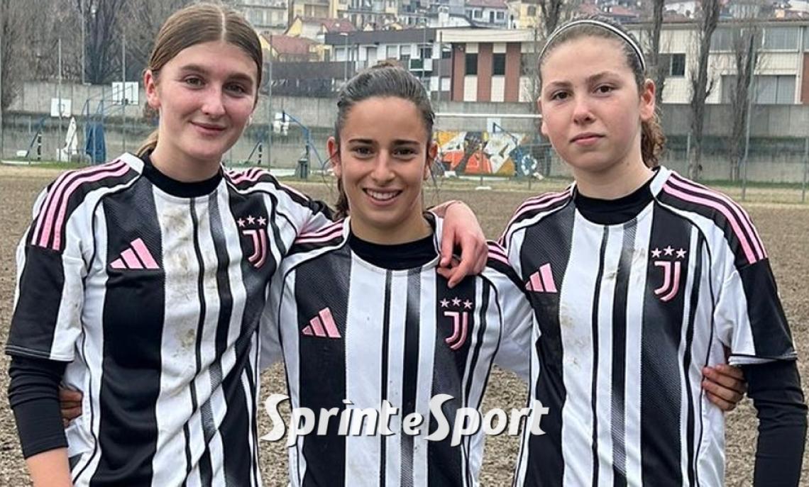 UNDER 17 FEMMINILE: Moncalieri Women - Juventus 1-7, in foto Marta Grigolo, Martina Battocchio e Cecilia Topino
