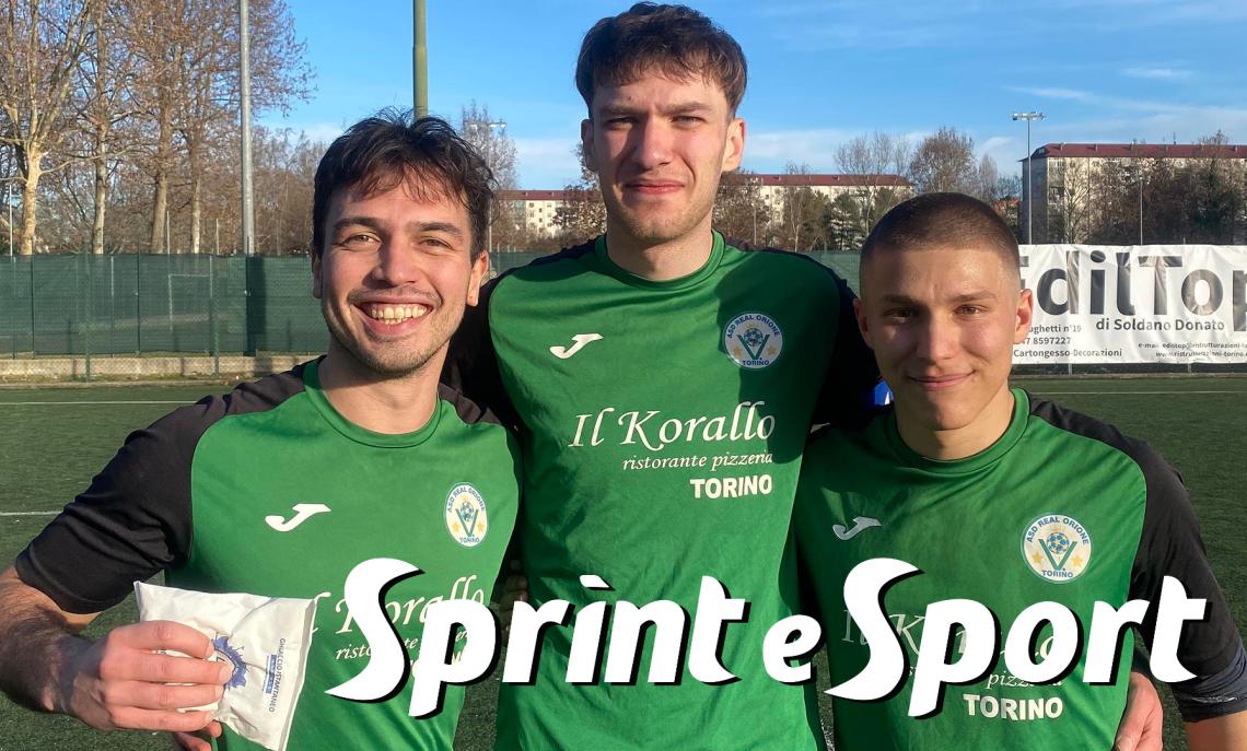 Terza Categoria Piemonte, Real Orione-Antonelliana 3-1, in foto i marcatori: Marco Troiano, Johnny Ghiglieri e Simone Passamani