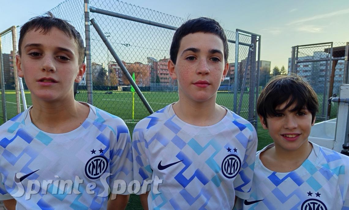 ESORDIENTI INTER &bull; Davide Rizza, Alessio Sabatino e Filippo Farruggia