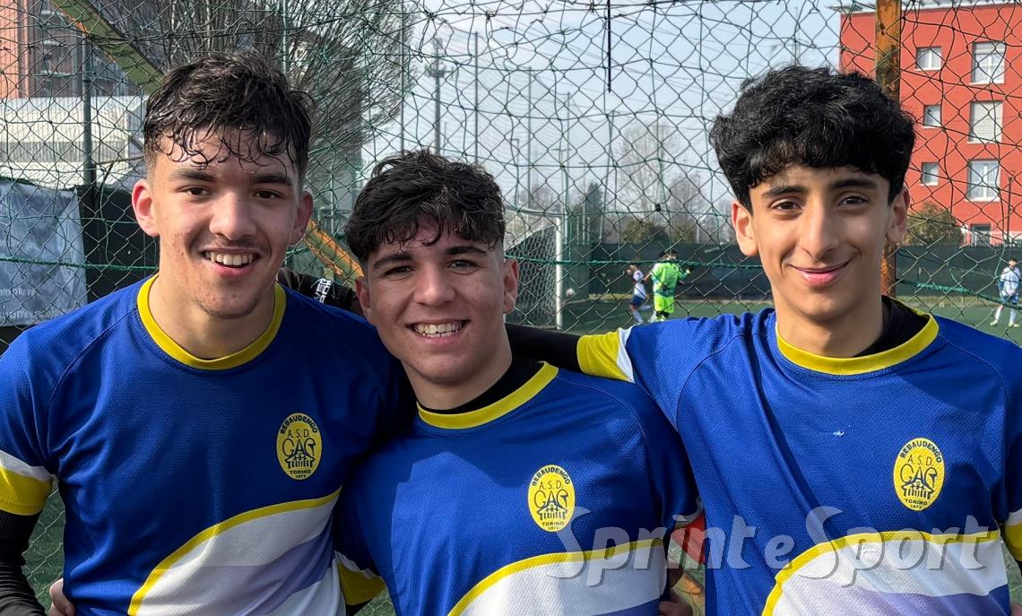 Moemen Mhaouech, Alessio Broscoi e Hamza El Haddaoui Virtus Accademia-Rebaudengo 0-5 Torino Under 15