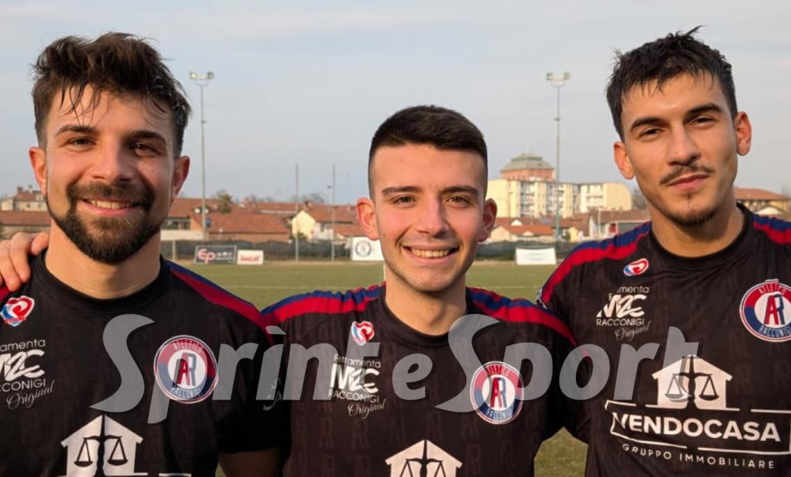 PROMOZIONE PIEMONTE ATLETICO RACCONIGI SOMMARIVA PERNO FOTO  MEITRE DANNY, IACOLINO NICOL&Ograve;, PORCU GIACOMO