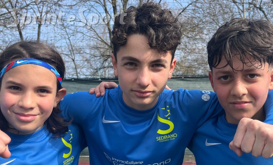 Sanita Liam, Franchi Diego e Giaquinto Alessandro, i protagonisti del terzo tempo &bull; ESORDIENTI SEDRIANO