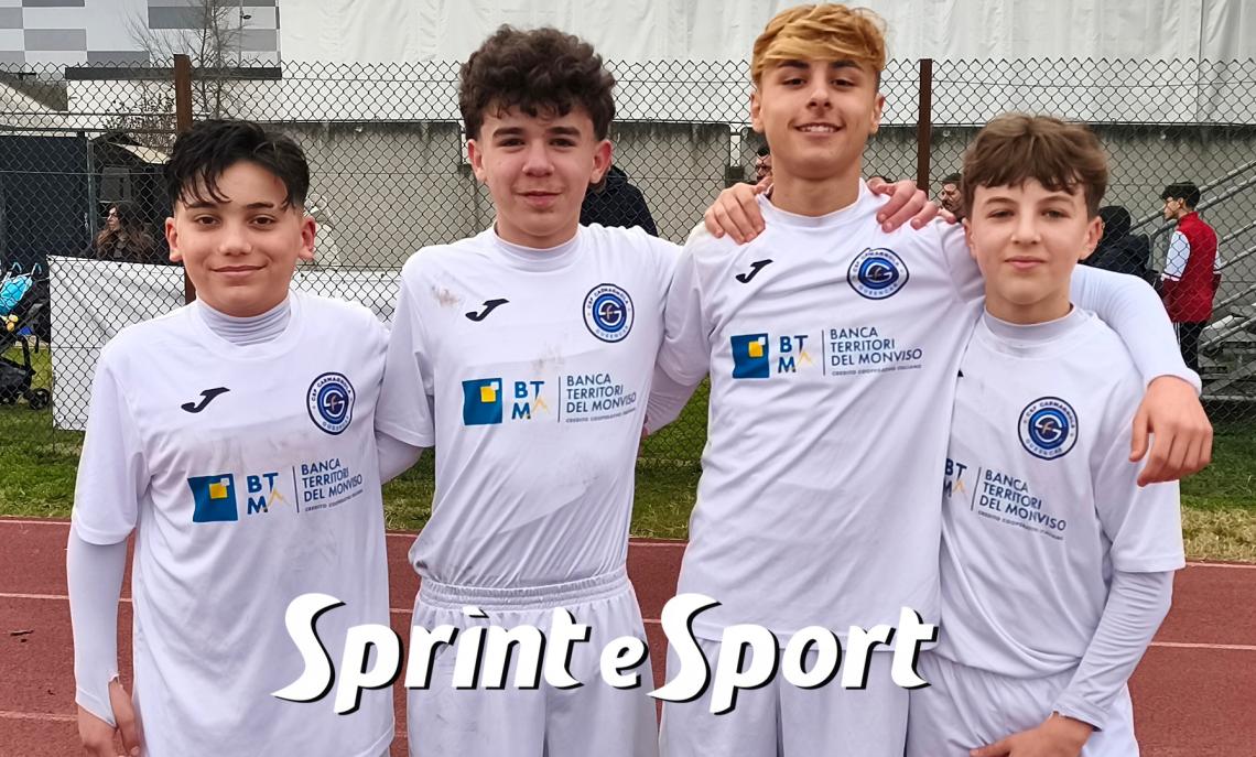 Under 14 Provinciali Torino, Girone D: Carmagnola-Garino 4-1: Andrea Poggio, Nicolas Isoldi, Daniel Marino e Nicola Guri