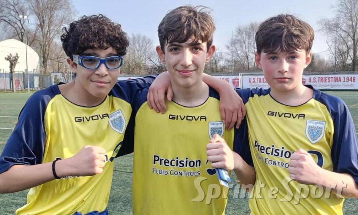 Youssef Moustafa, Valerio Ippolito e Nicol&ograve; Pellegrino; VISCONTINI UNDER 14