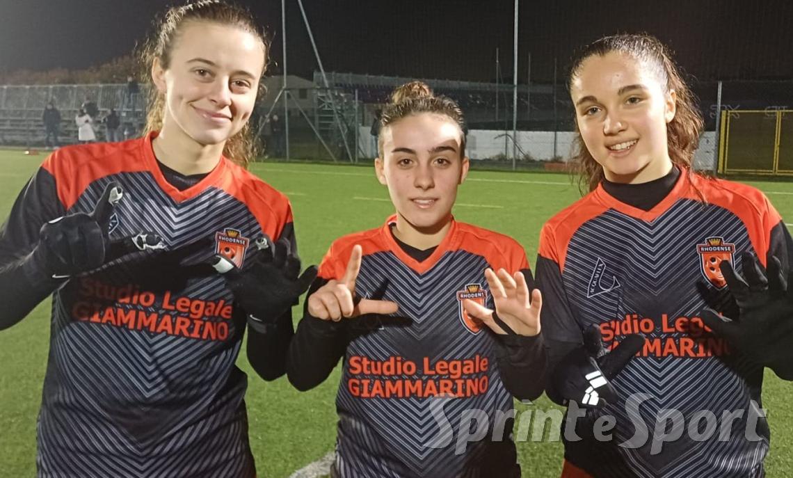 UNDER 19 FEMMINILE Rhodense, Rebecca Ricci,  Martina Giammarino, Arianna Serra