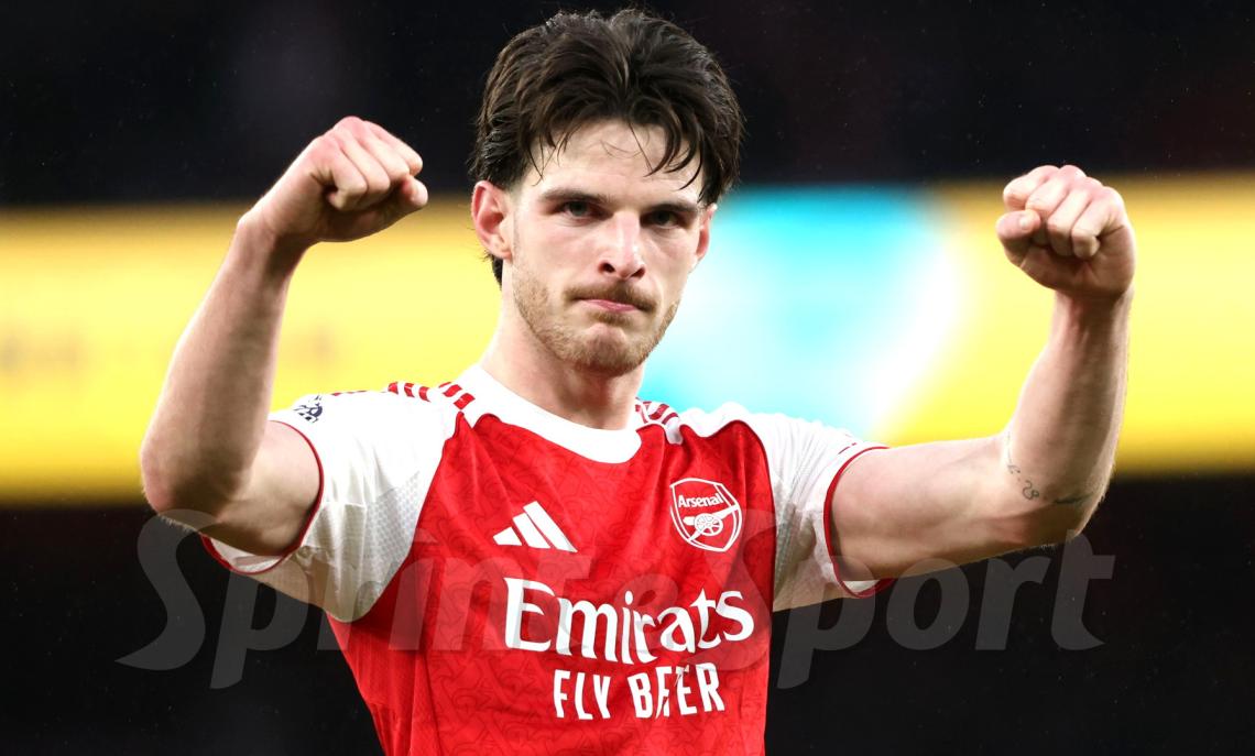 Declan Rice, centrocampista dell'Arsenal e della Nazionale Inglese