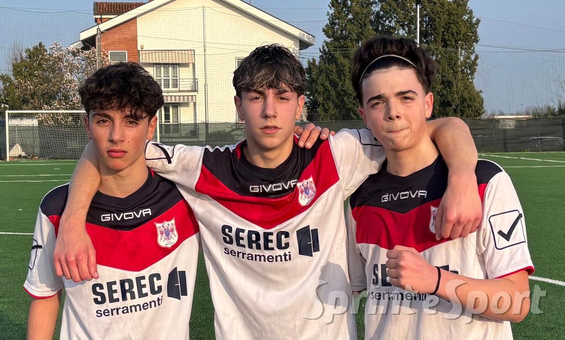 Alessio Valentino, Manuel Papa e SImone Lavista Druentina-Venaria 1-0 Torino Under 15