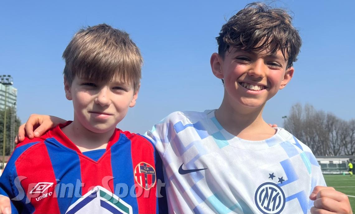 Diego Candeliere e Alejandro Mercandalli, i primi due bomber della giornata &bull; ESORDIENTI B ENOTRIA-INTER