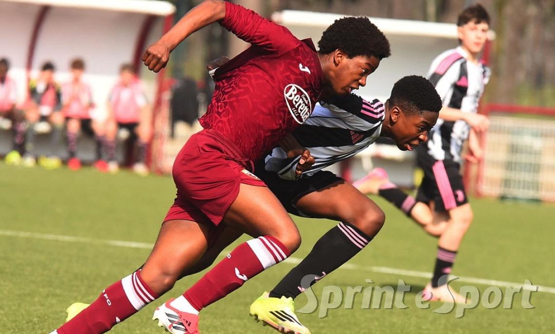 Nazionali Under 13 Torino-Juventus 0-2, in foto Isadoh Christian Jesus e Aghedo Triumph Efosa