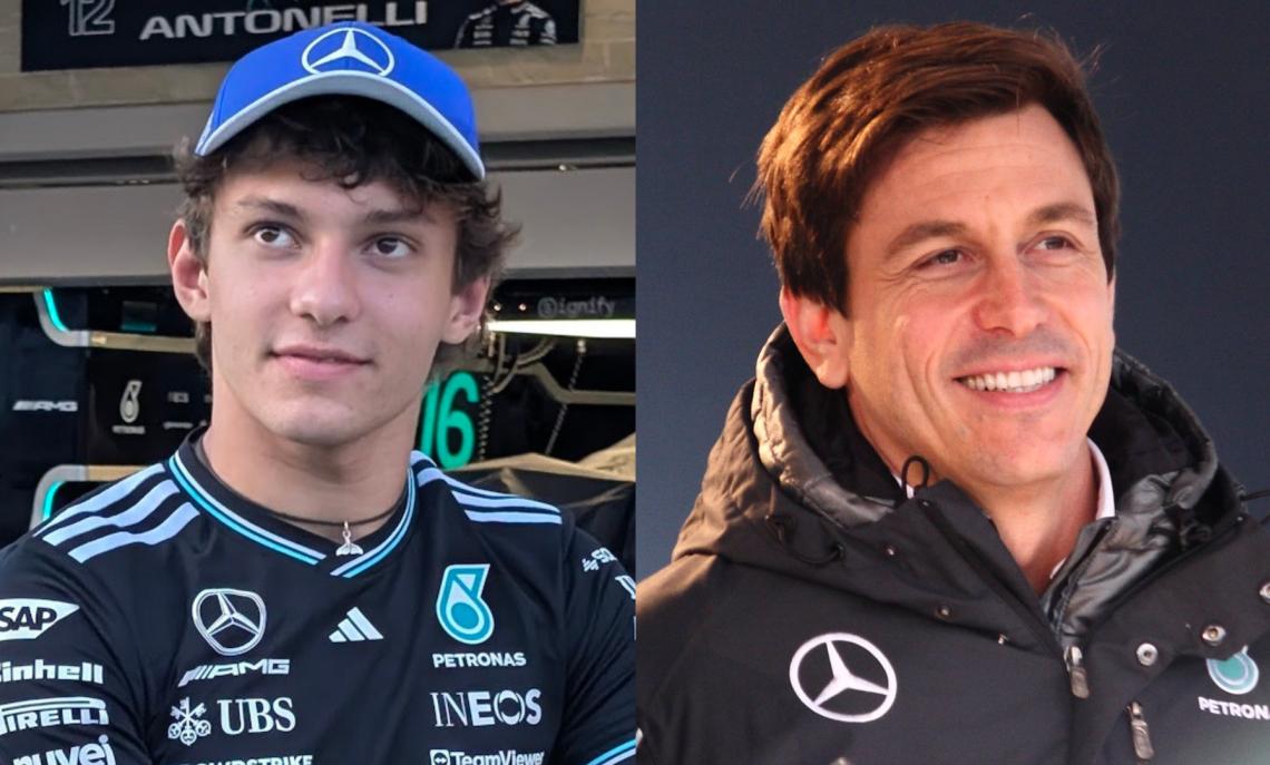 KIMI ANTONELLI E TOTO WOLFF 