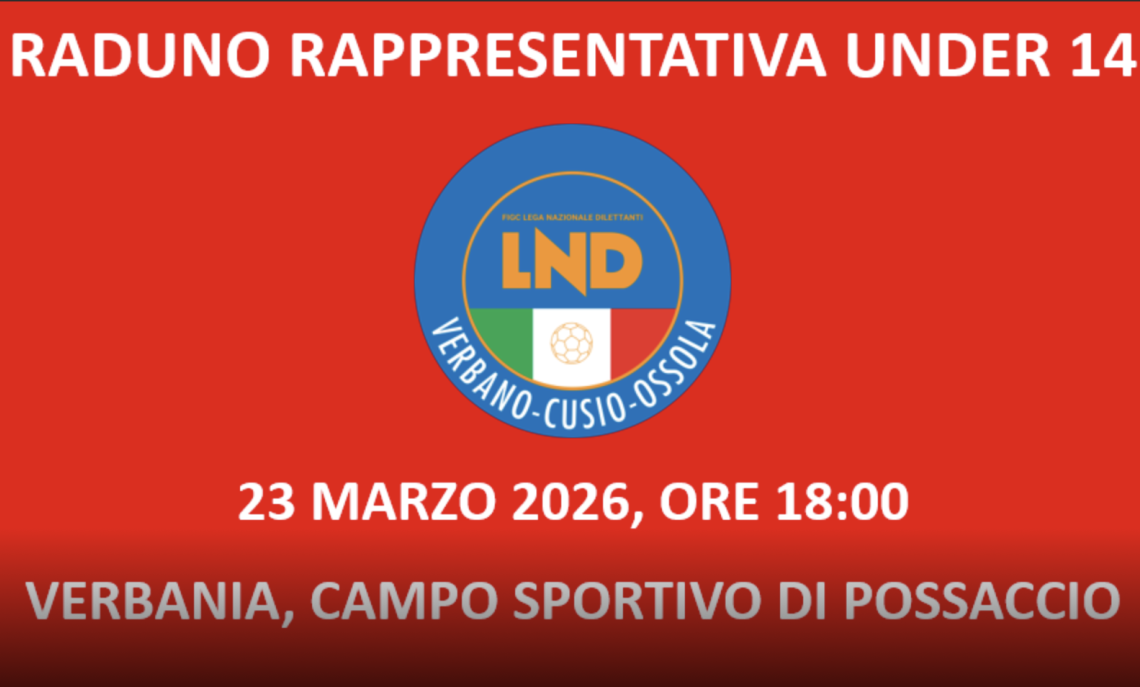 Raduno Rappresentativa Under 14